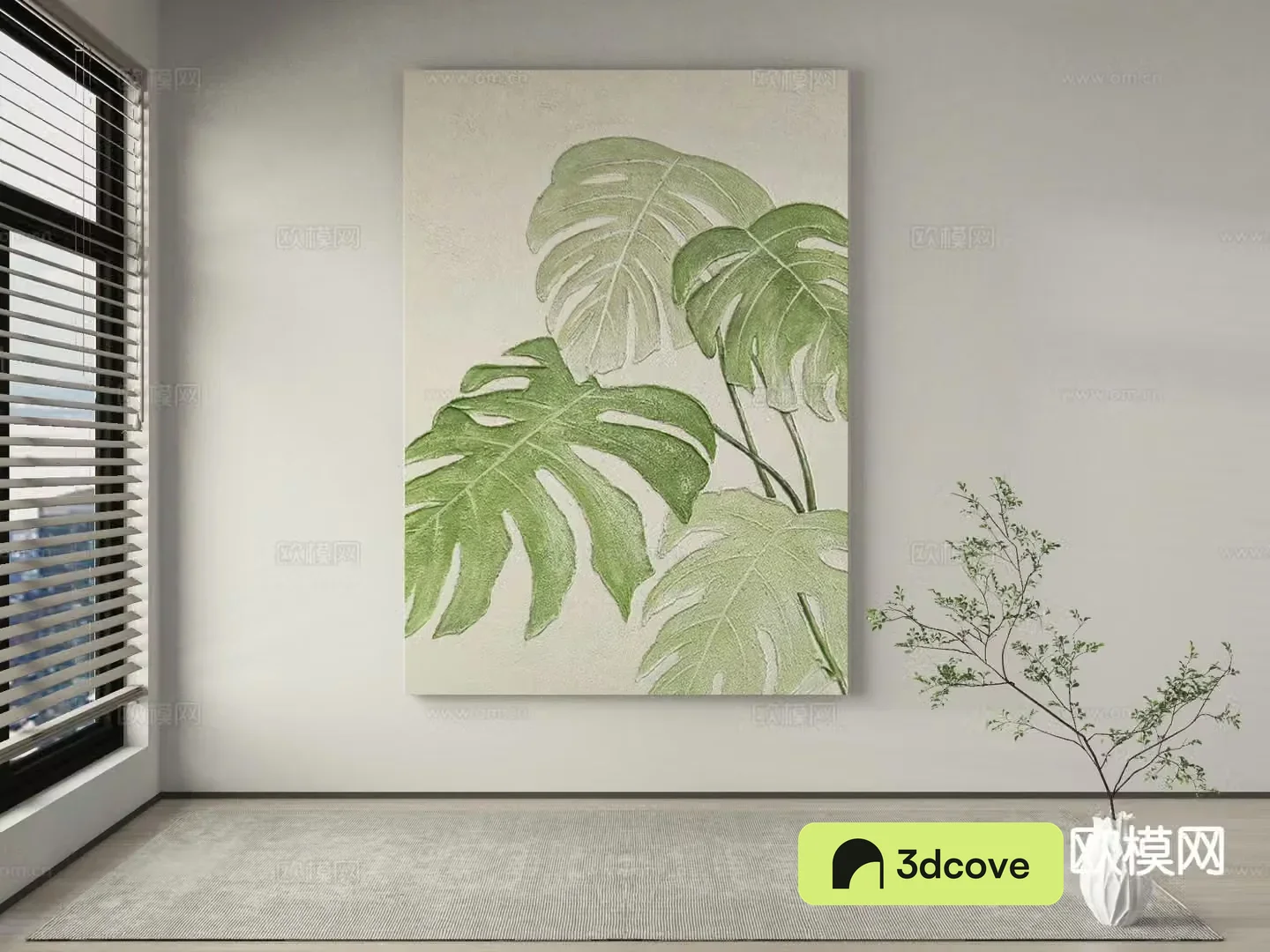 Modern decorative painting plant painting hanging painting