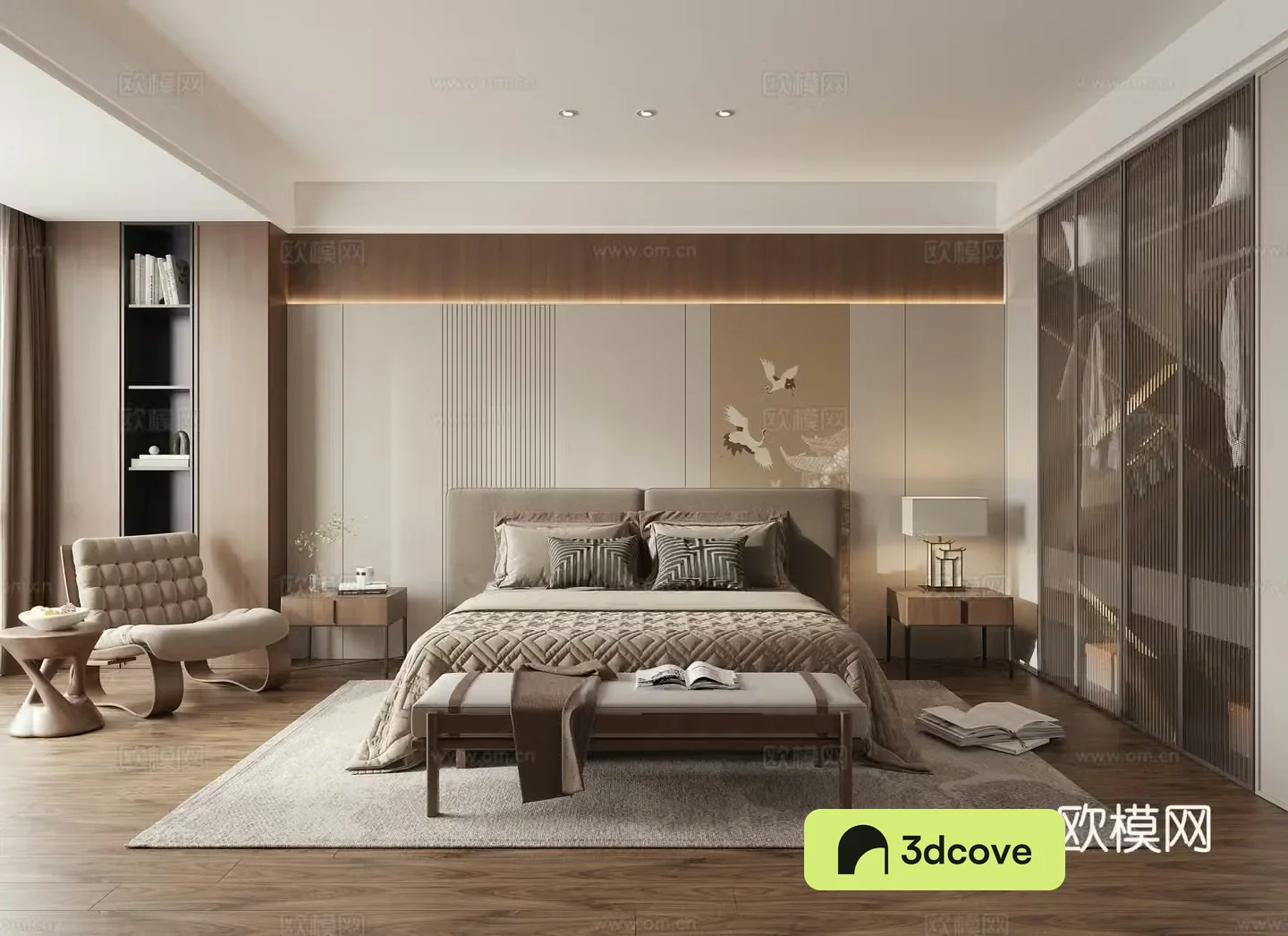 New Chinese Zen bedroom