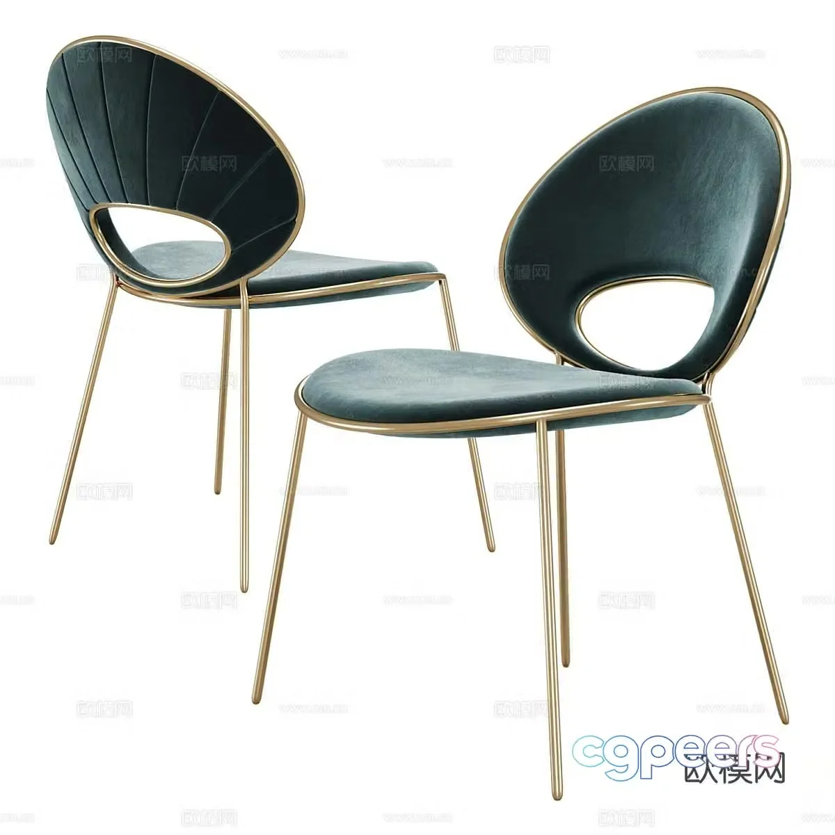 almadeluce single chair dining chair 3d model