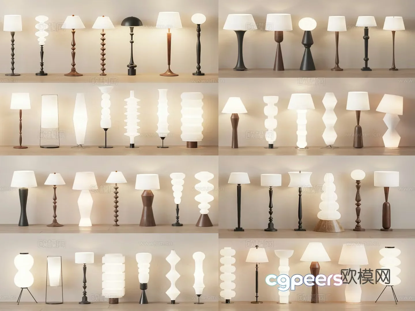 Medieval style floor lamp 3d model
