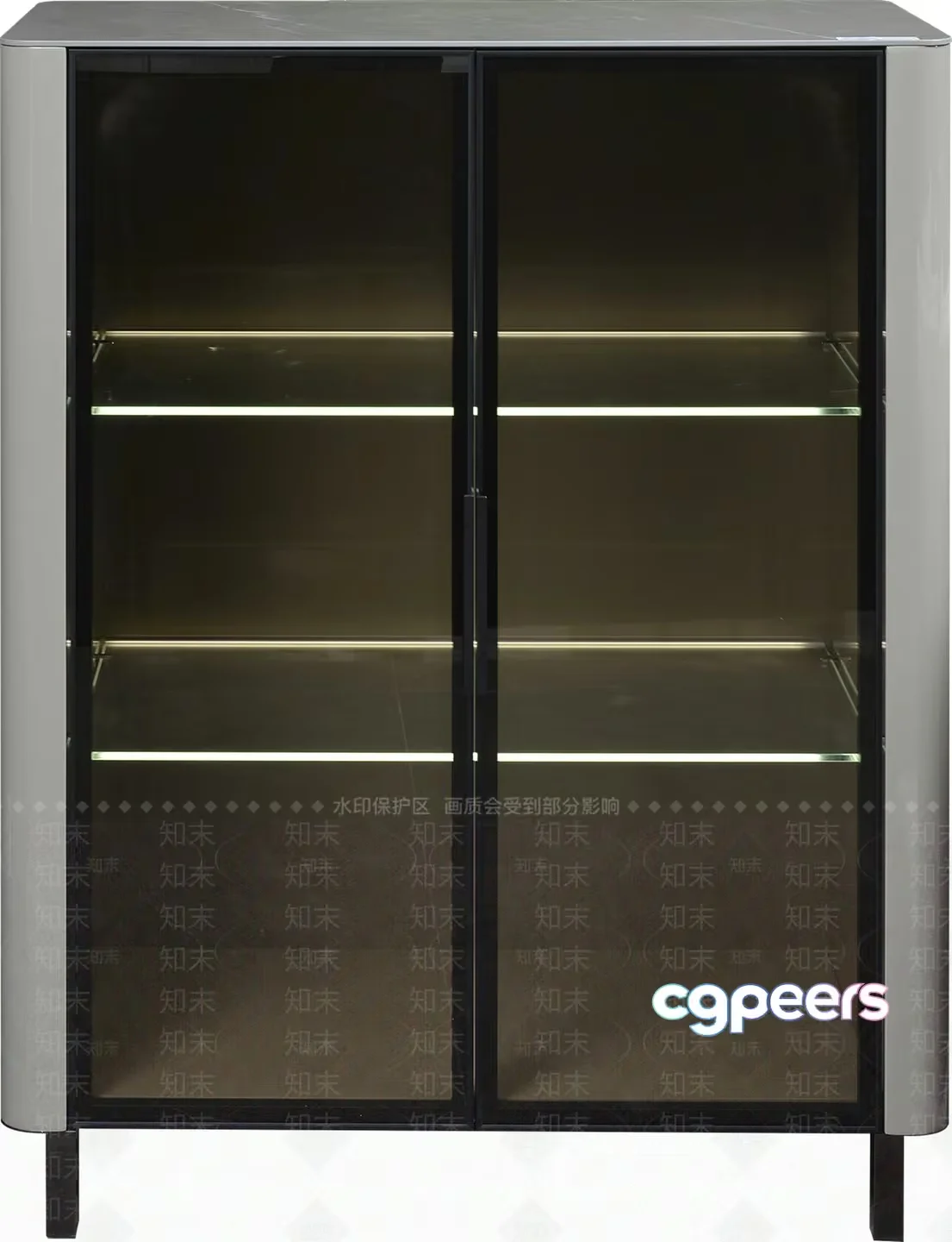 A Glass Cabinet 3D Model – 19819 – VRAY Render