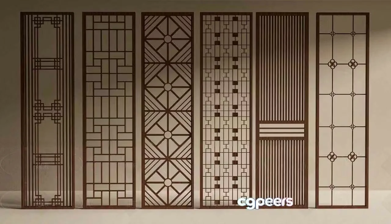 Wooden Decorative Panels 3D Model – 9721 – VRAY Render