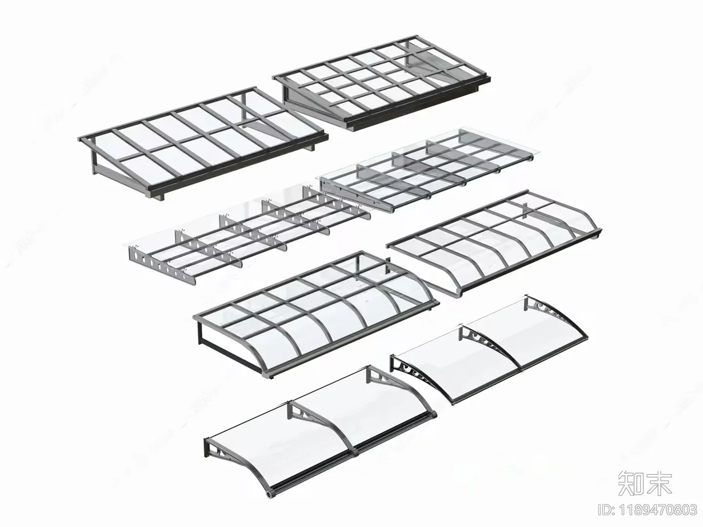 Metal Roof Structures 3D Model – 12492 – VRAY Render