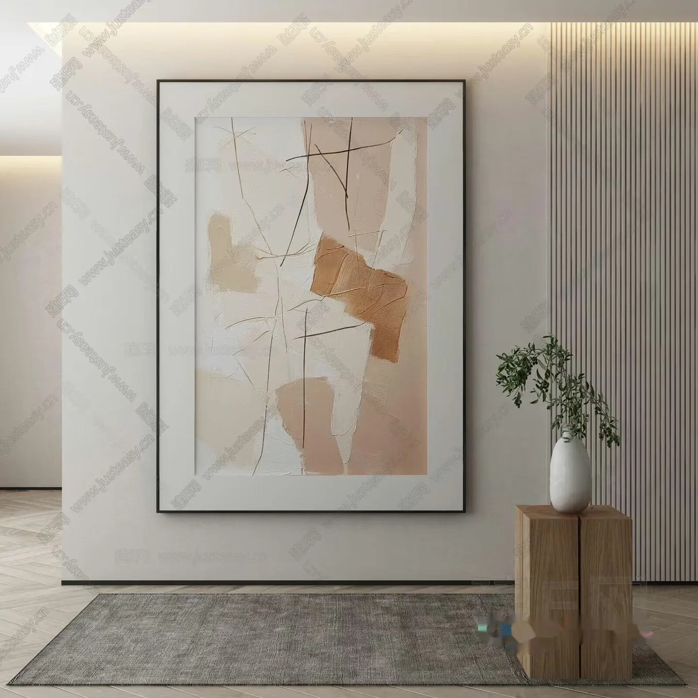Modern Artwork 3D Model – 11496 – VRAY Render