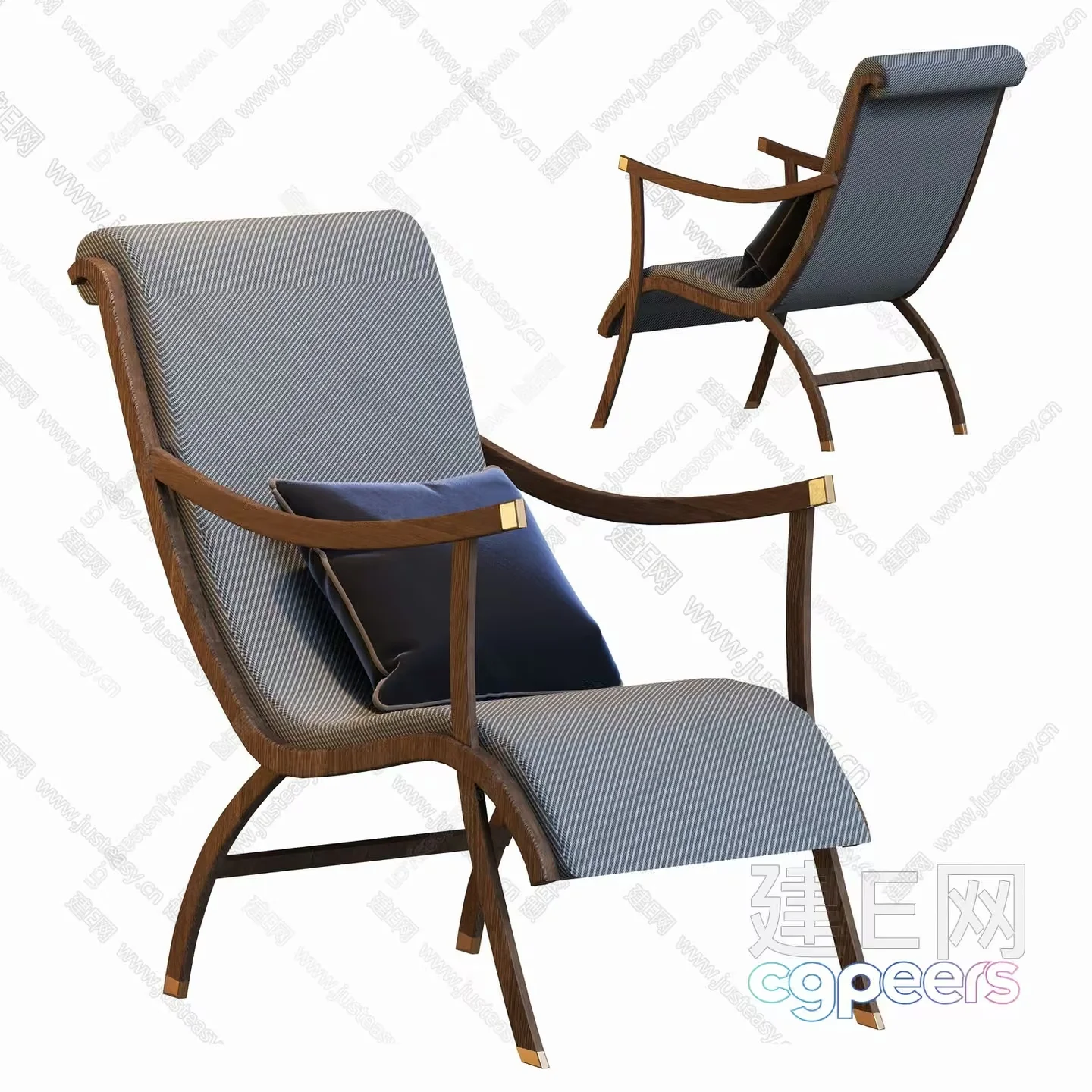 Wooden Armchair 3D Model – 6830 – VRAY Render