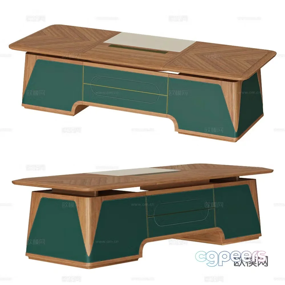 Modern solid wood desk desk 3d model