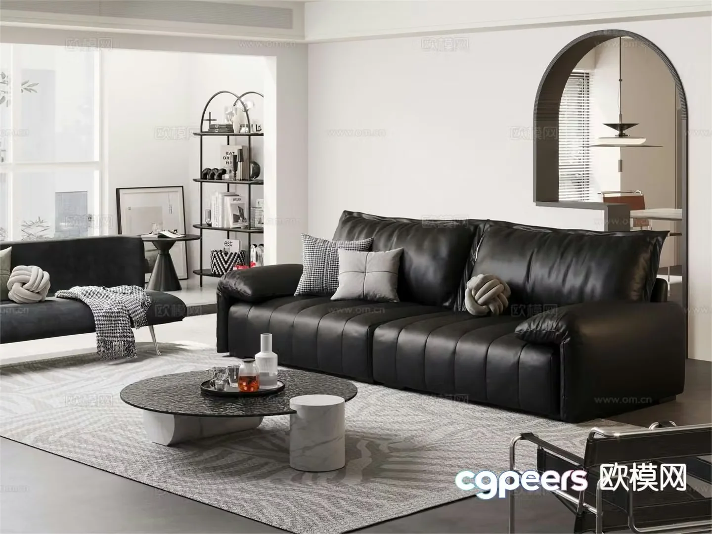 Modern sectional sofa 3d model