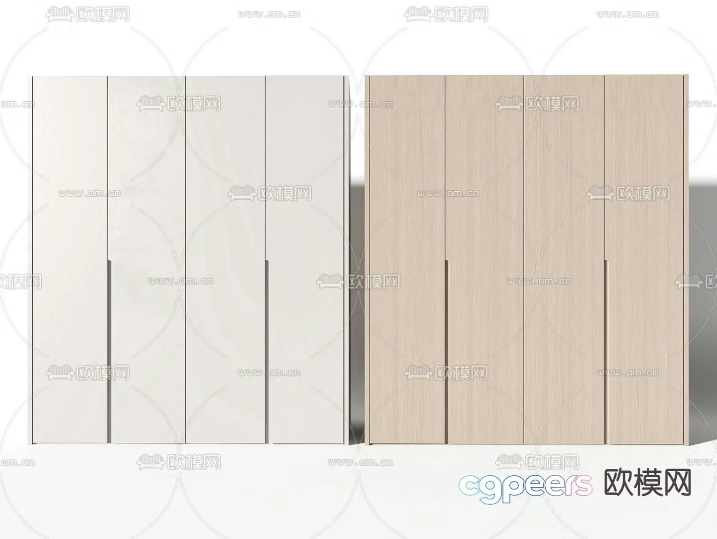 Modern wardrobe storage cabinet 3d model