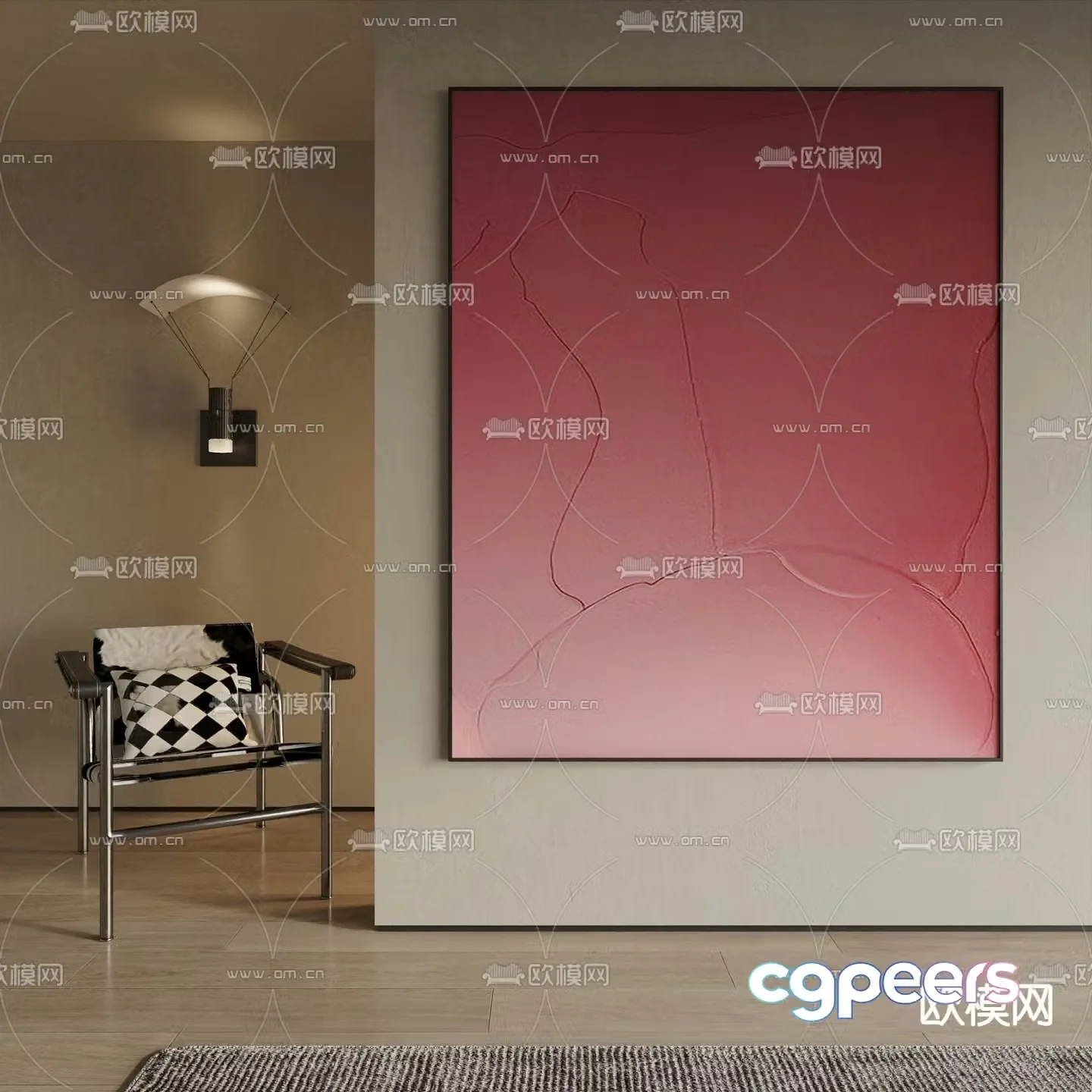 Art painting Texture painting Decorative painting 3d model