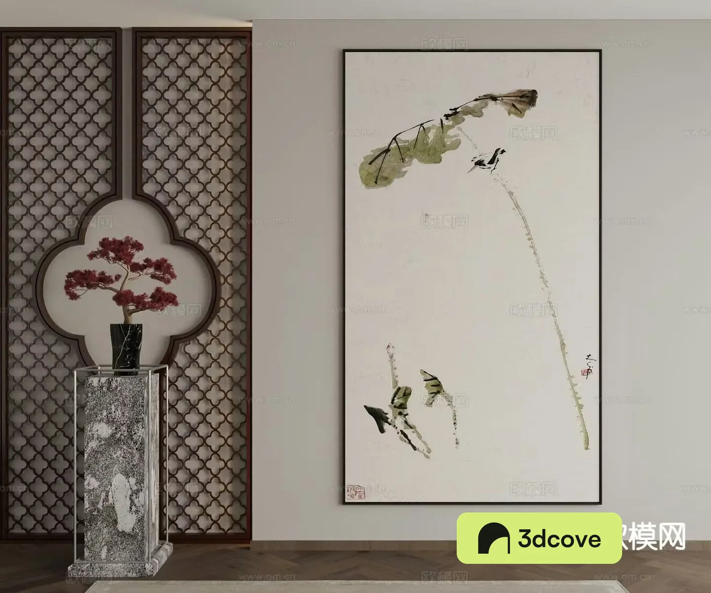 New Chinese style decorative painting texture painting hanging painting