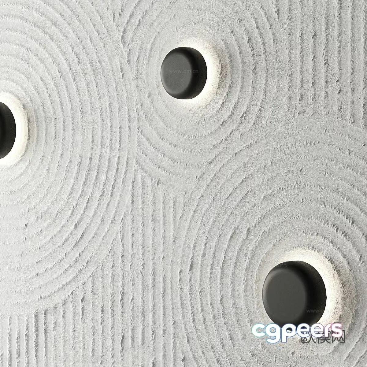 New Chinese stucco wall decoration wall lamp hanging decoration 3D model