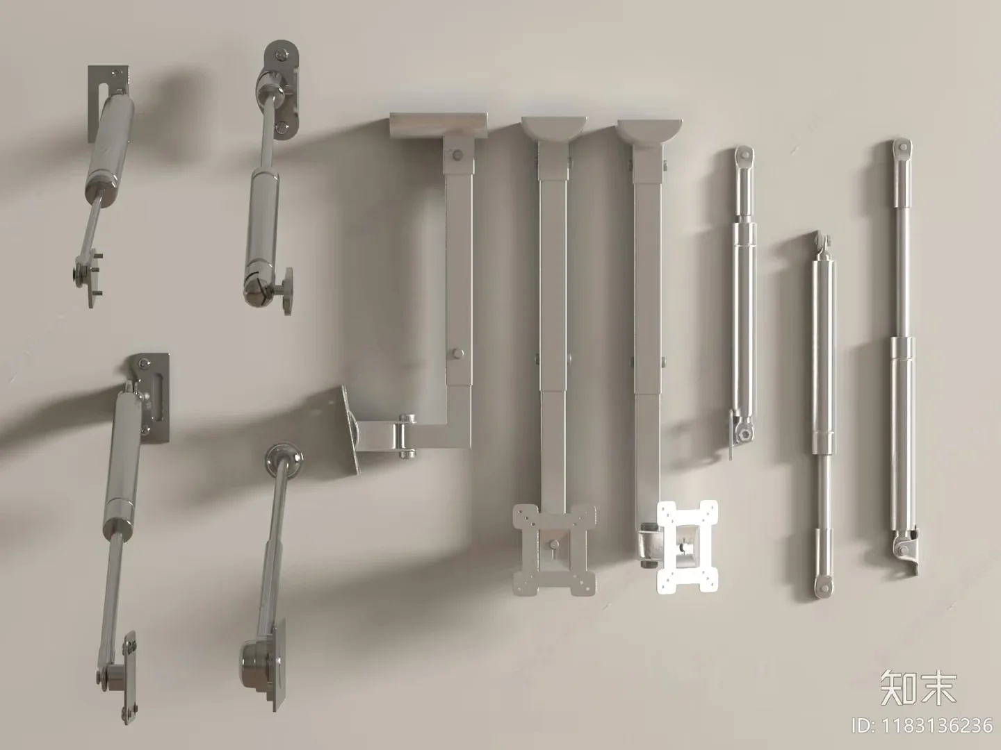 Metal Door Hardware 3D Model – 13273 – VRAY Render