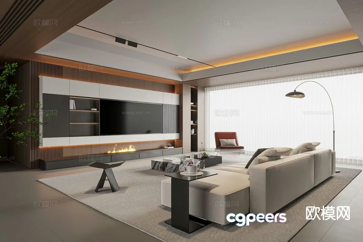 Italian living room 3d model