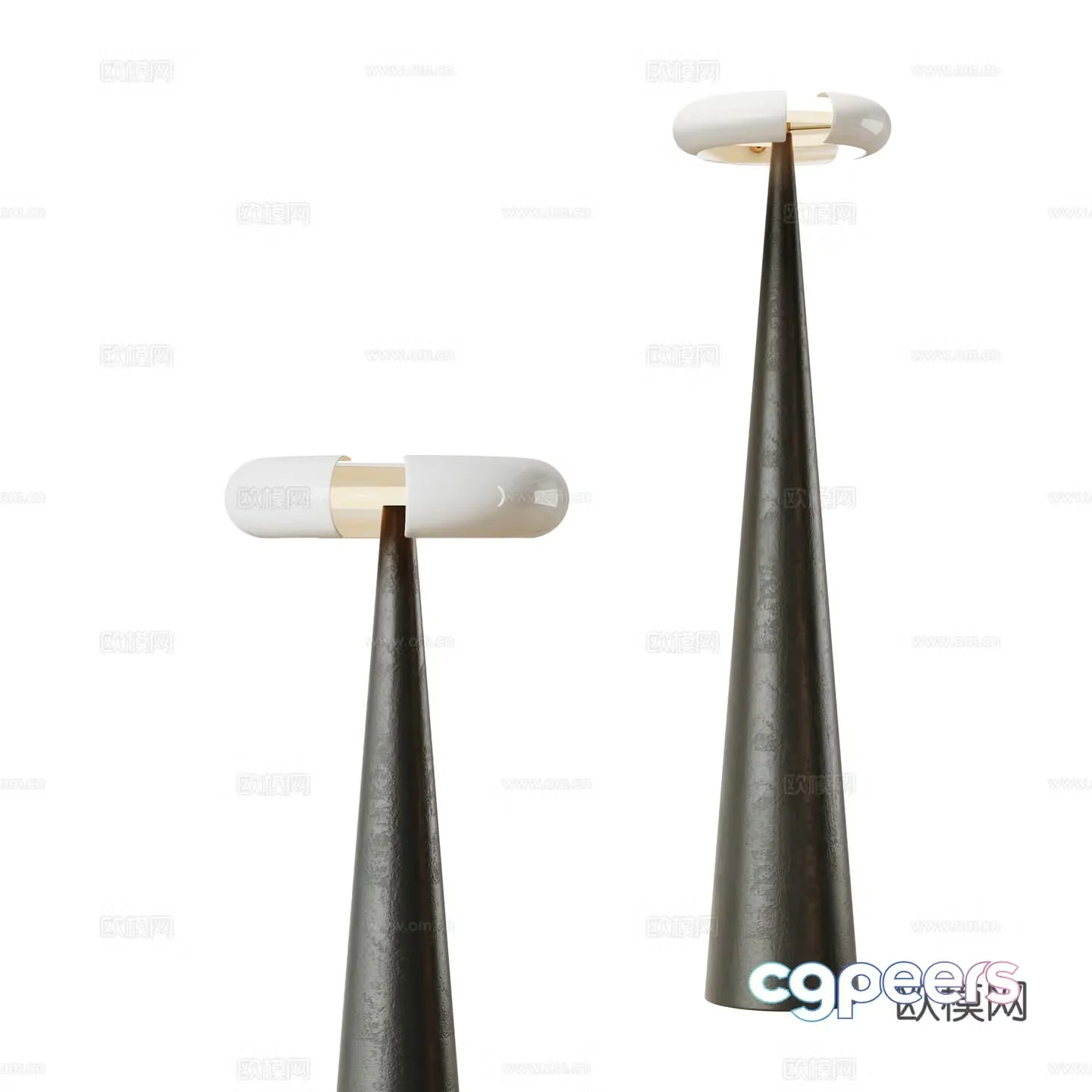 Middle-aged floor lamp 3d model