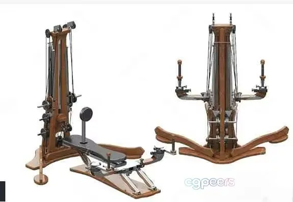 Wooden Exercise Equipment 3D Model – 4785 – VRAY Render