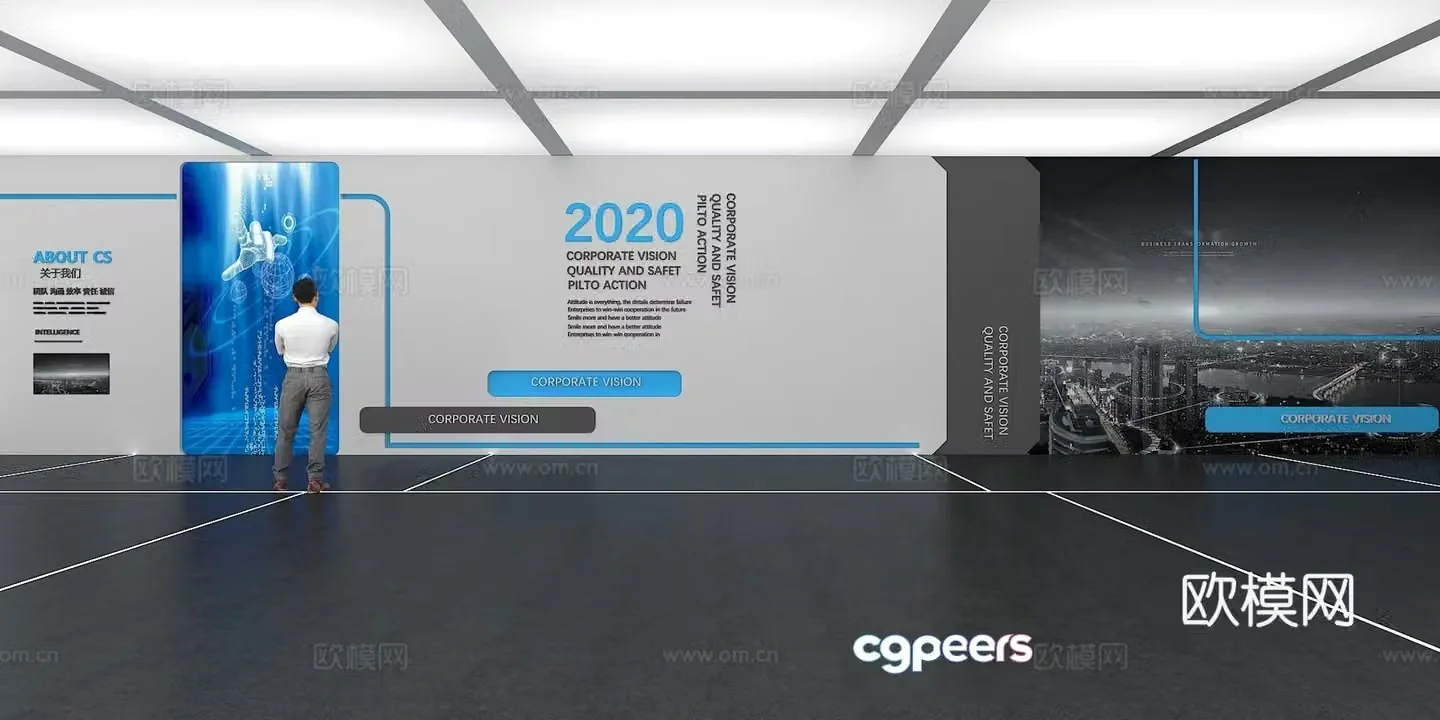 Cultural wall Corporate culture wall Display wall Classroom Exhibition hall Campus culture Corridor 3D model