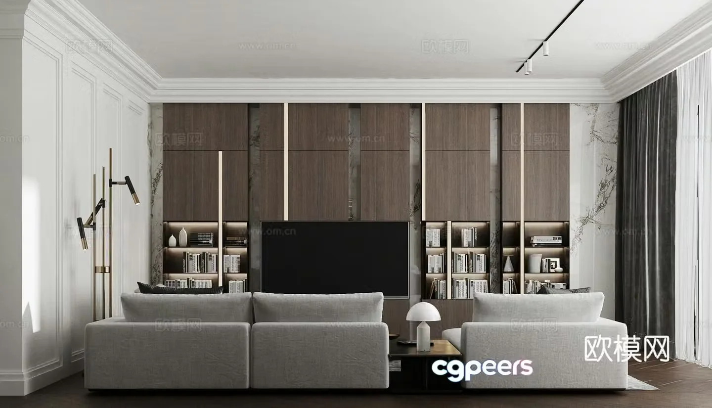 Modern living room 3d model