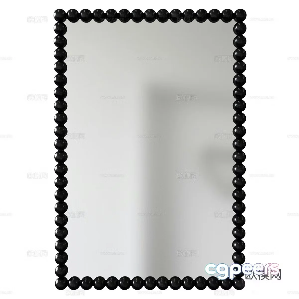 Modern cream style decorative mirror 3d model