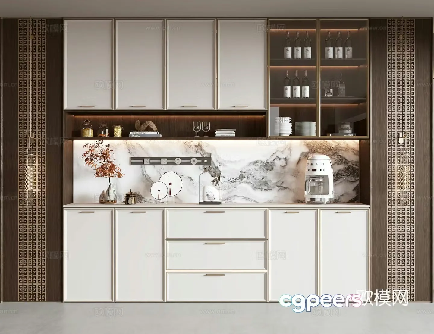New Chinese wine cabinet 3D model