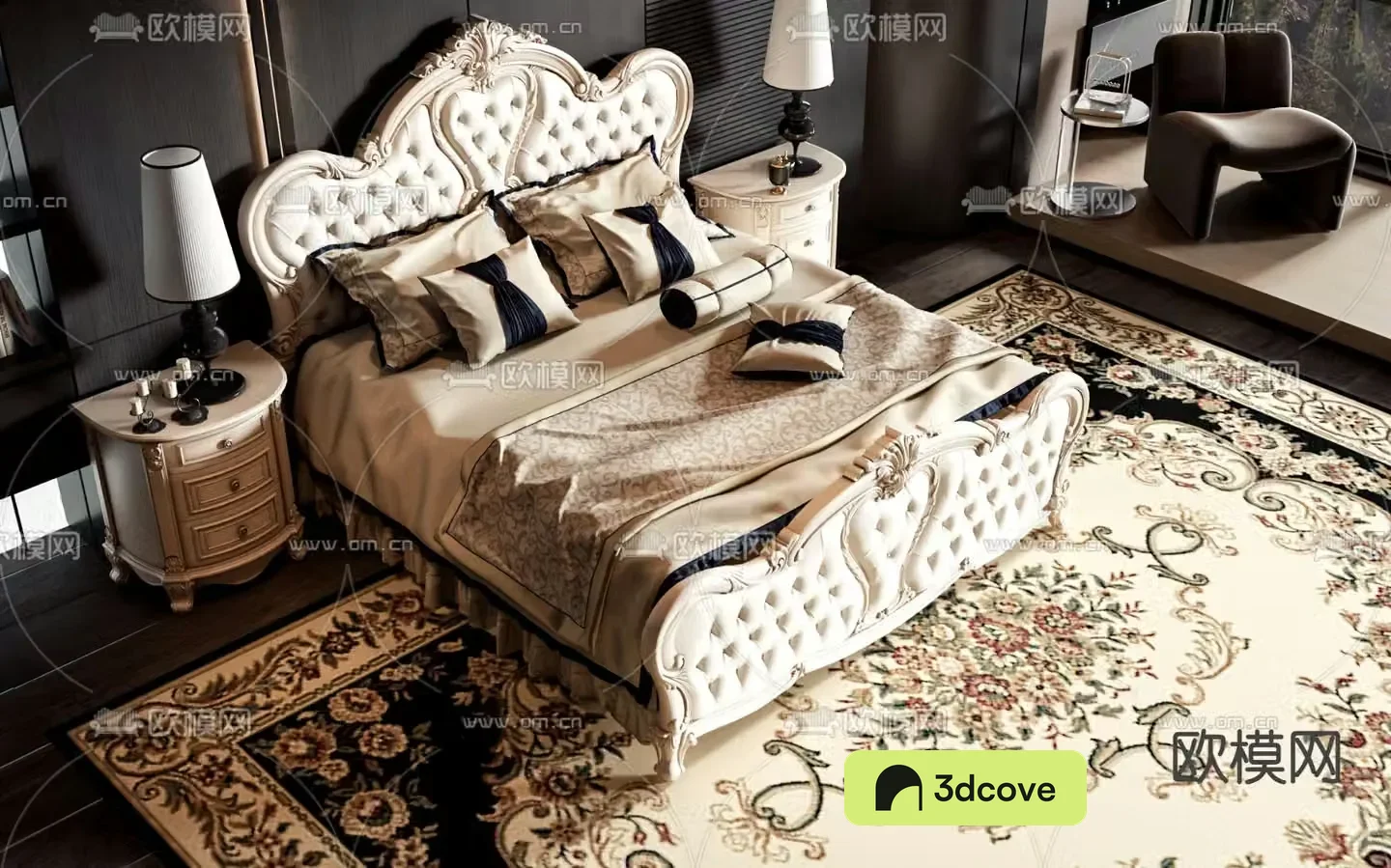 European double bed
