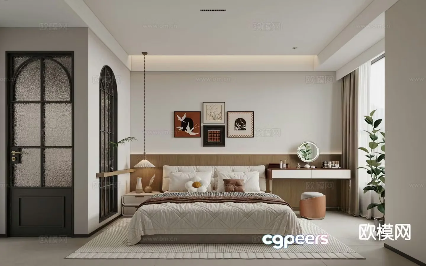 Medieval style bedroom master bedroom 3d model