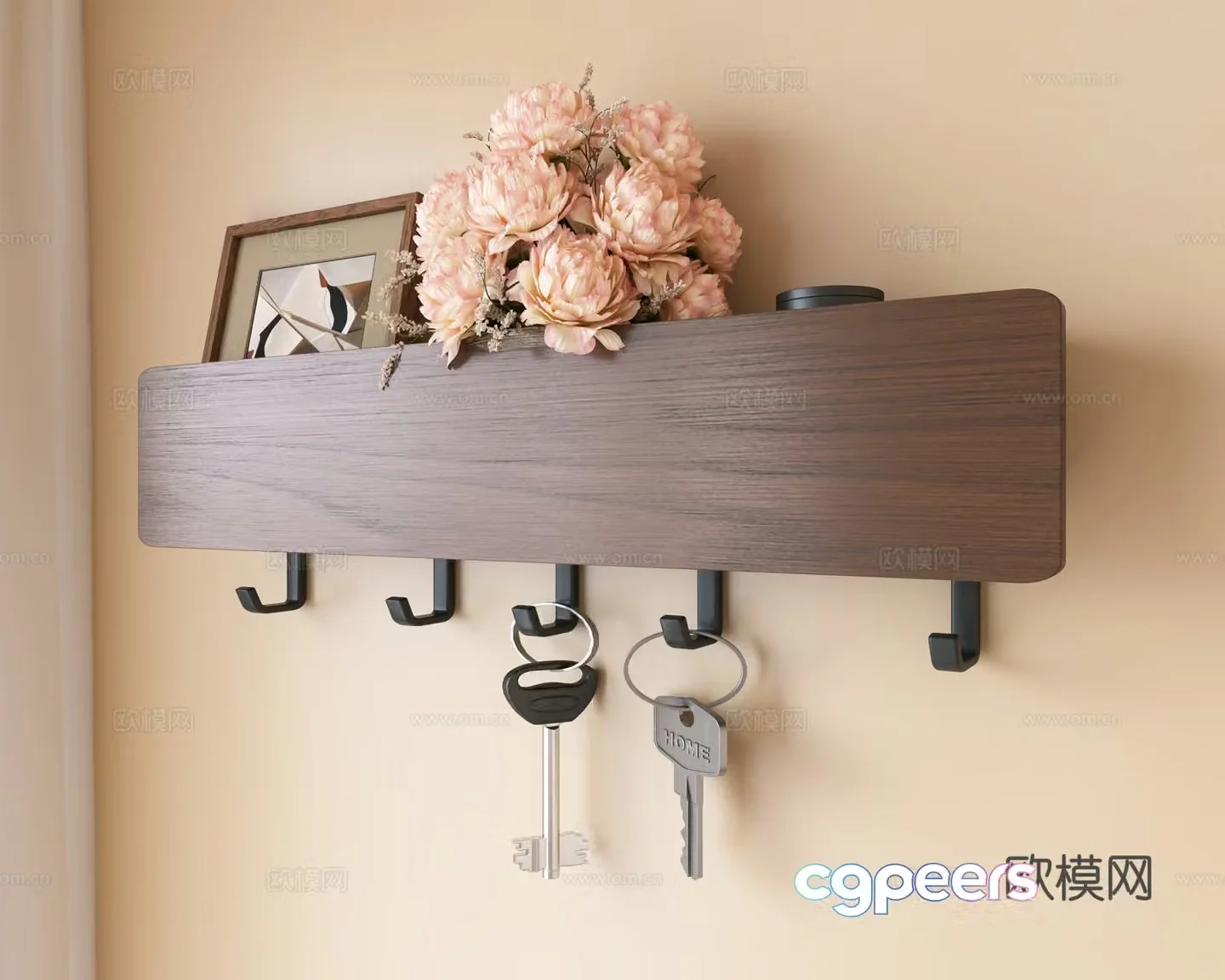 Hook medieval hook key hook clothes hook entrance hook storage rack hanging key 3d model