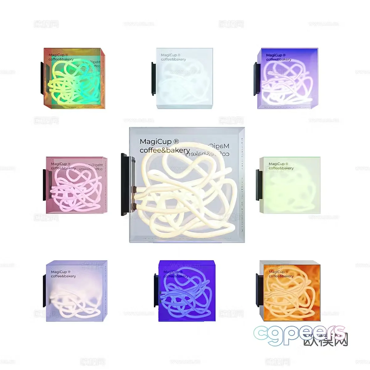 Modern outdoor lamp acrylic decorative lamp 3d model
