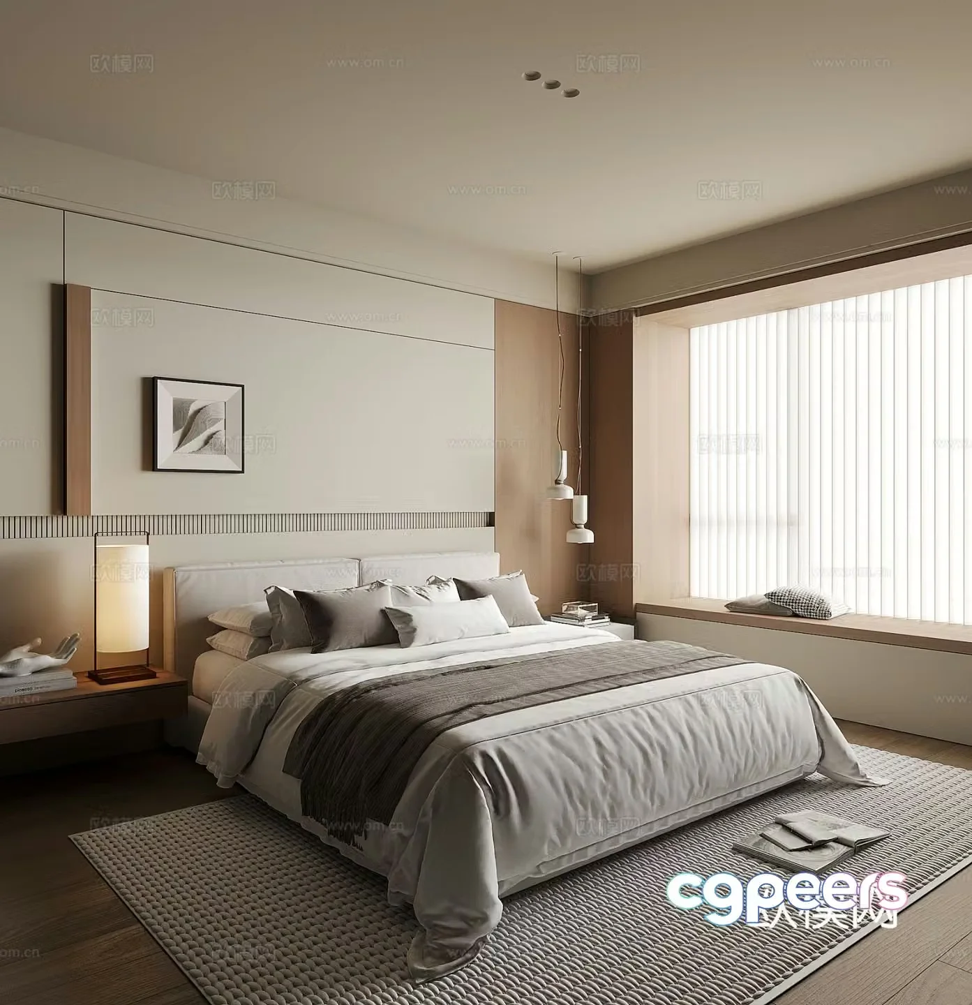 Modern bedroom master bedroom 3d model