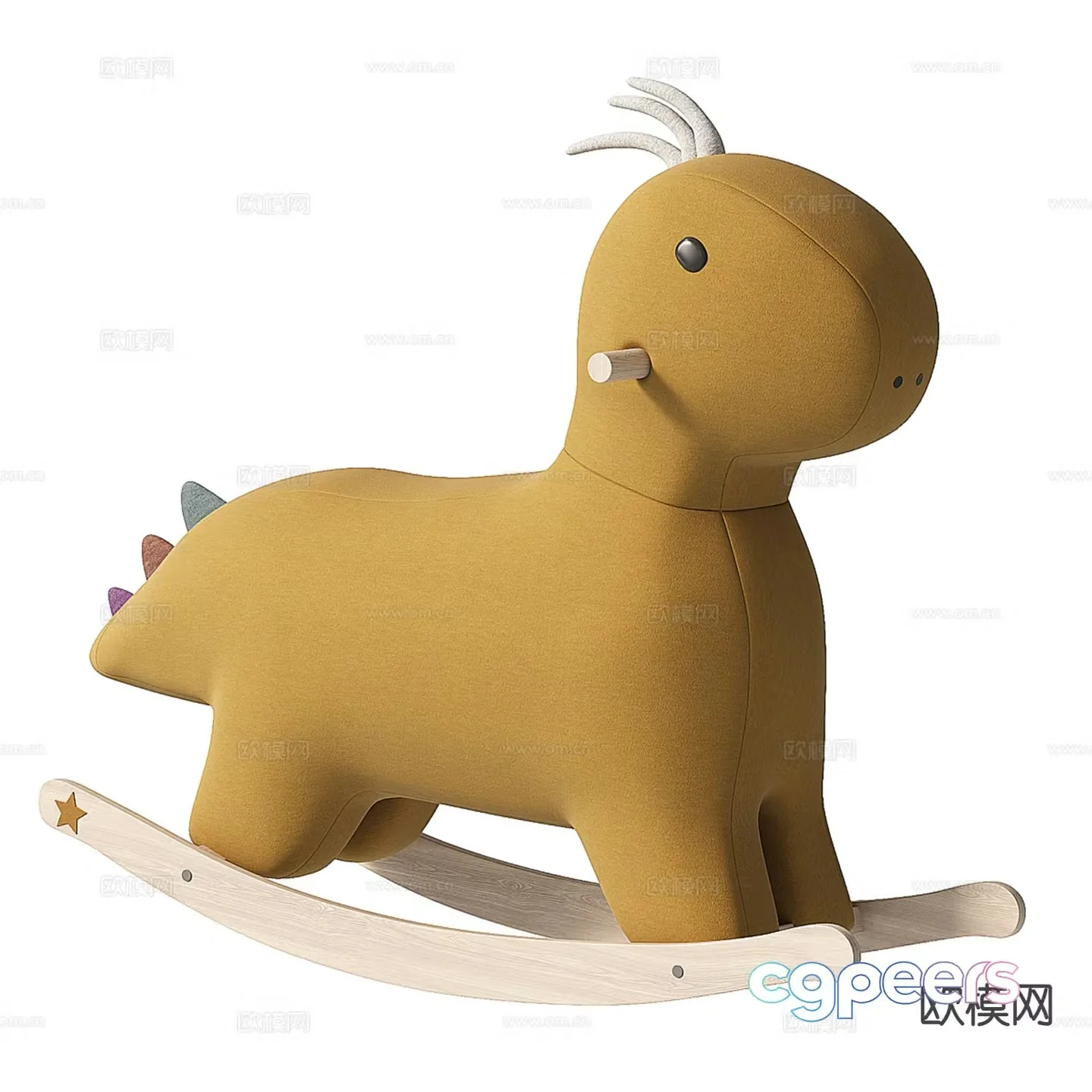 Modern children’s toys wooden horse 3d model