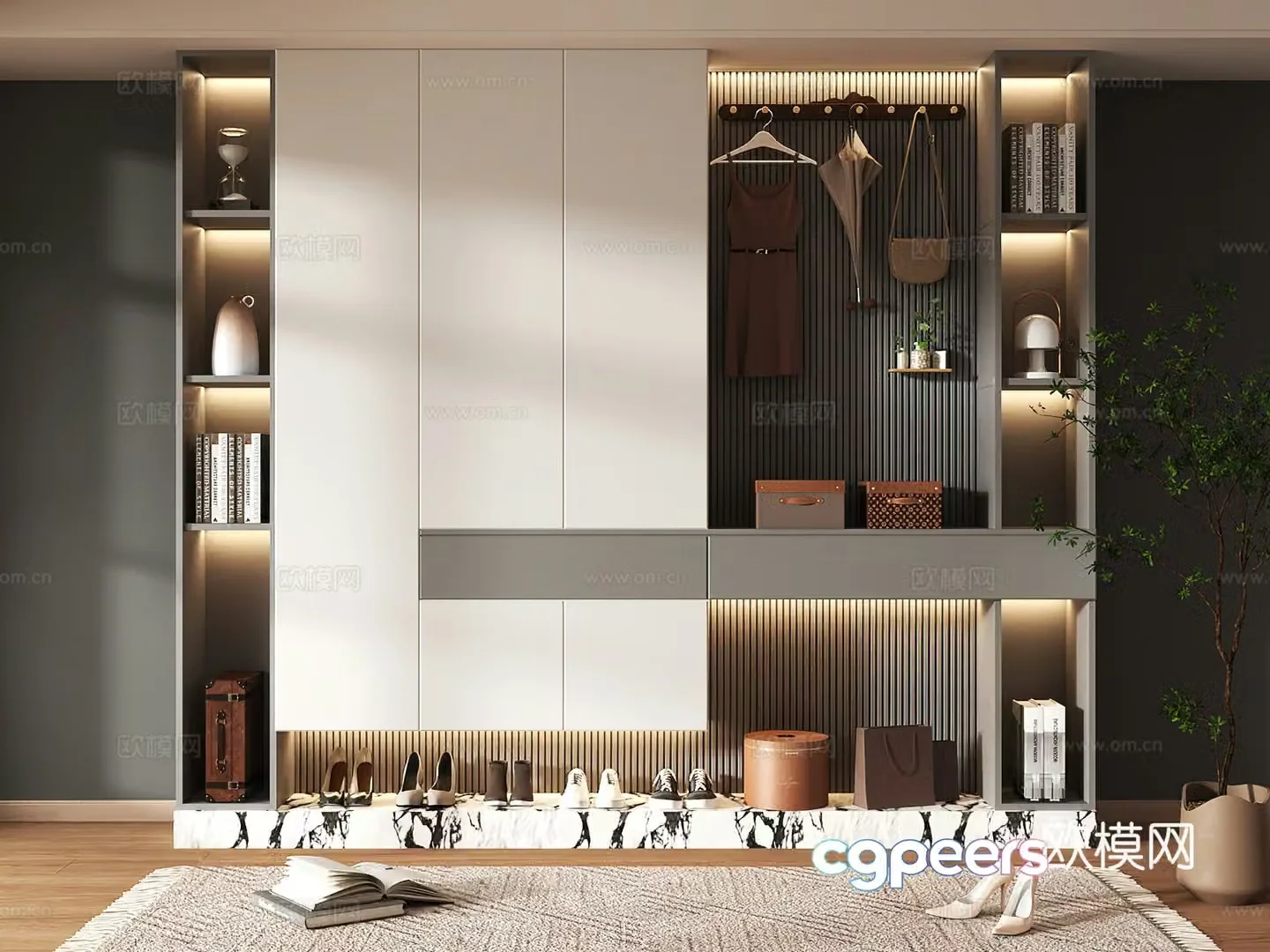 Shoe cabinet design shoe cabinet partition shoe cabinet porch shoe cabinet shoe cabinet rendering 3D model