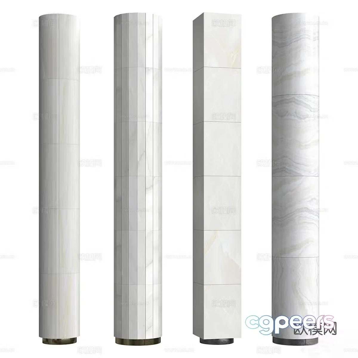 Marble column 3d model