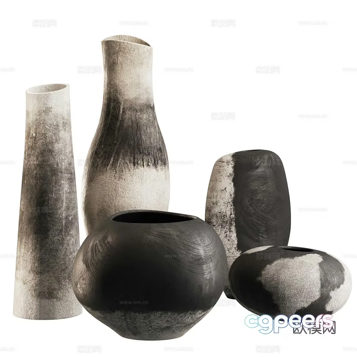 New Chinese style Wasabi pot vase 3D model
