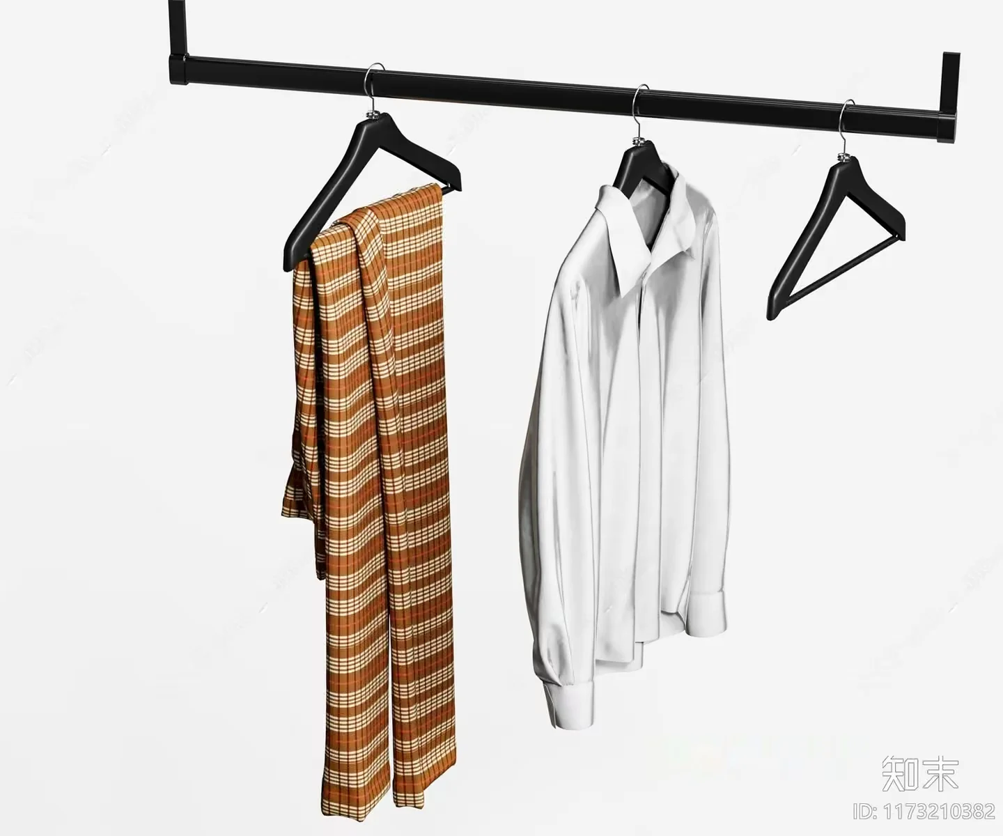 Two Shirts Hanging On A Rack 3D Model – 7508 – VRAY Render
