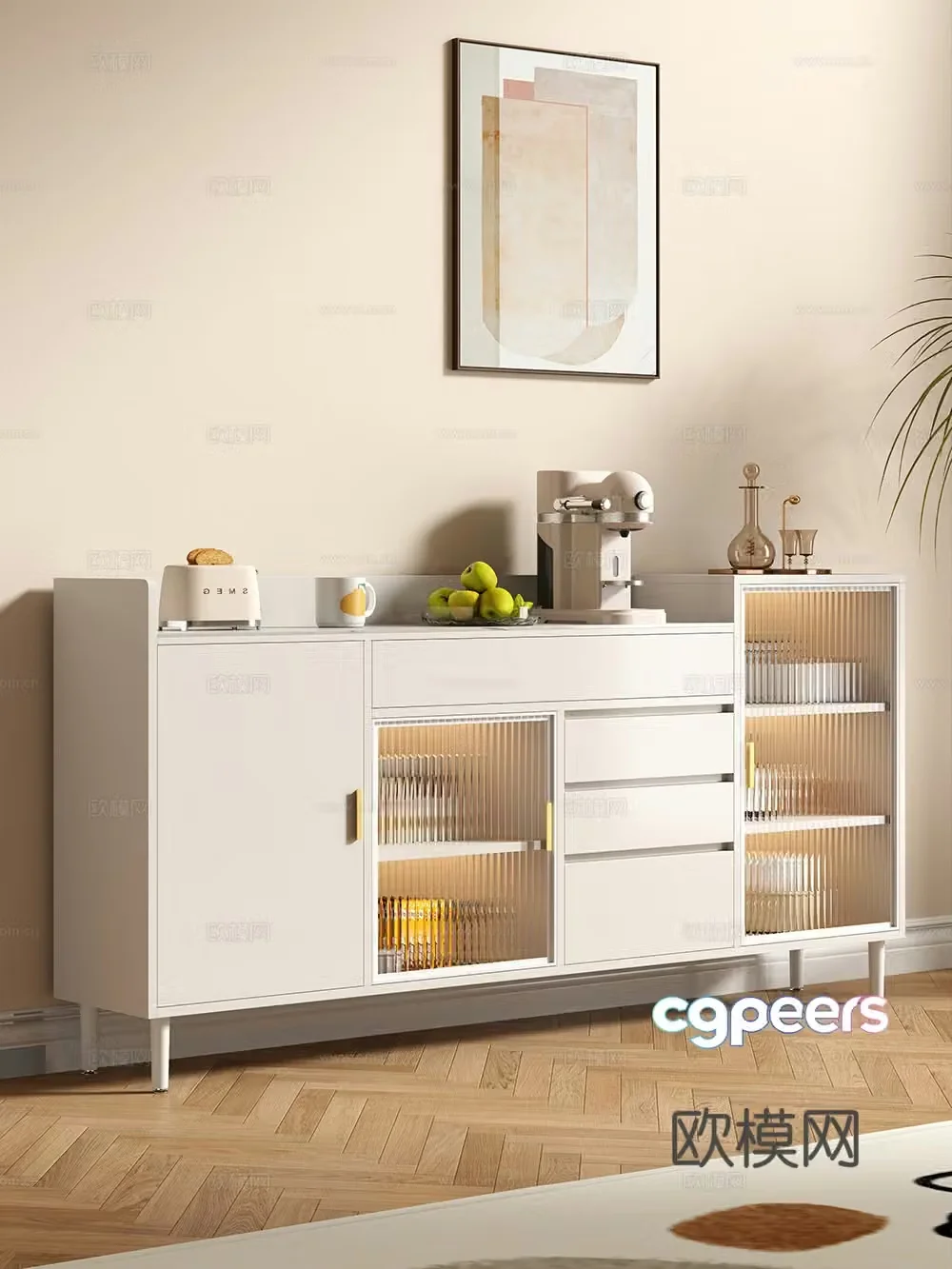 Modern sideboard sideboard sideboard sideboard storage cabinet 3d model
