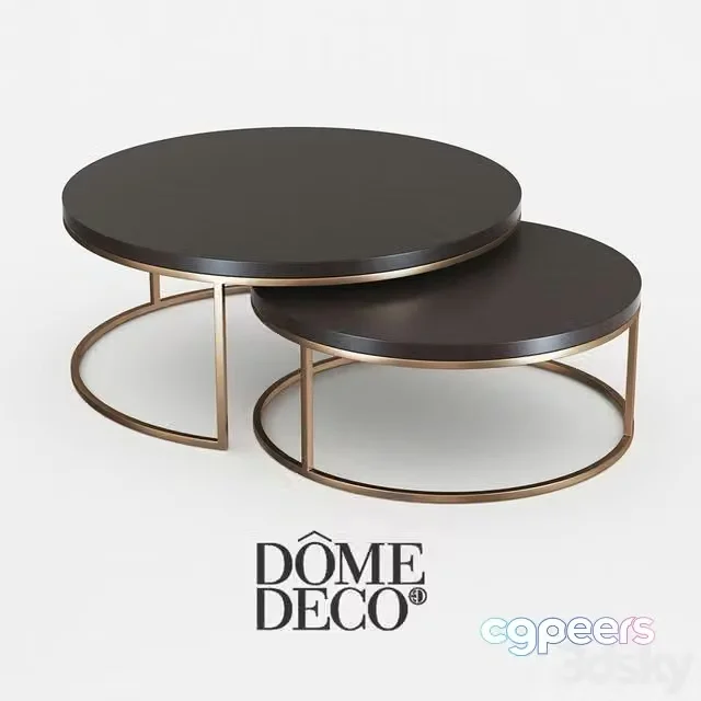 3ds Max Free – Dome deco coffee table (F1-W4 CHO sizes H37 x D90 cm)