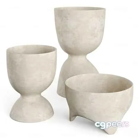 Ceramic Planters 3D Model – 12045 – CORONA Render