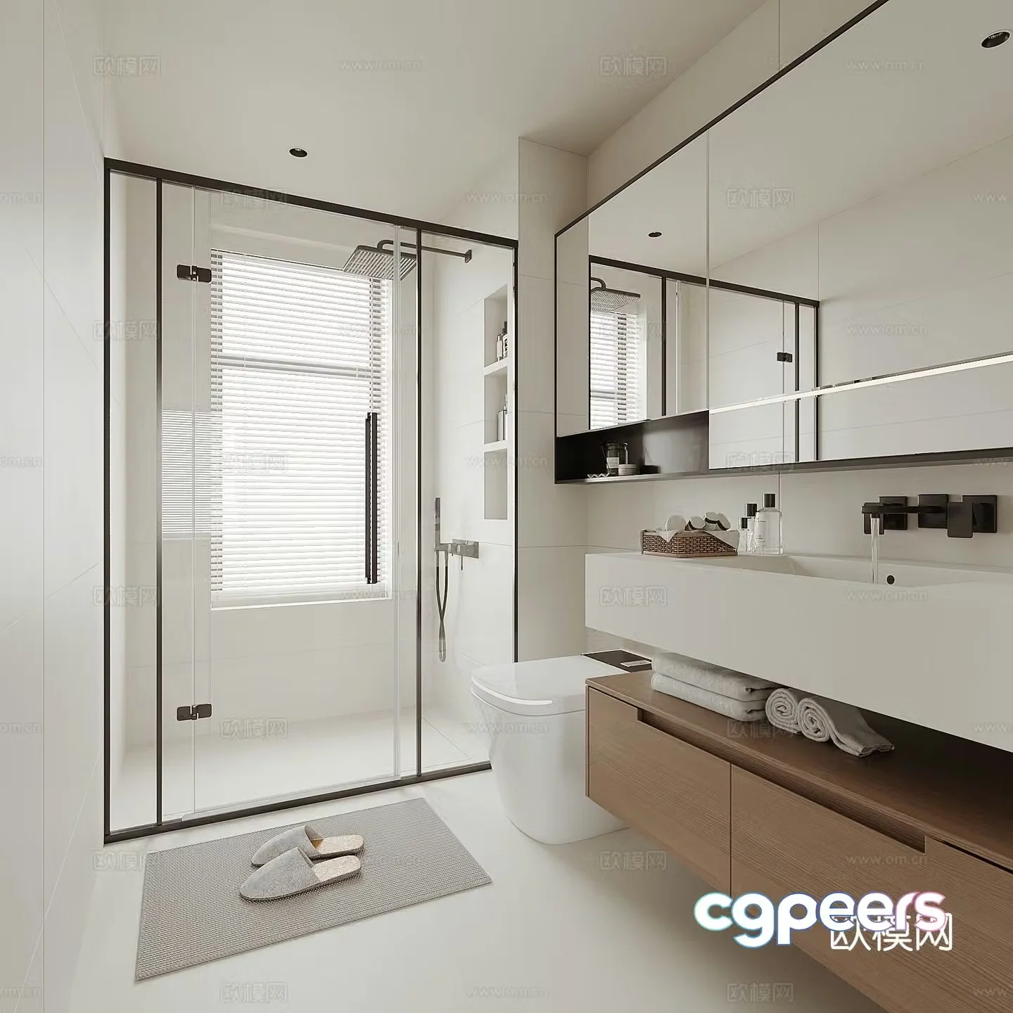 Modern bathroom bathroom 3d model