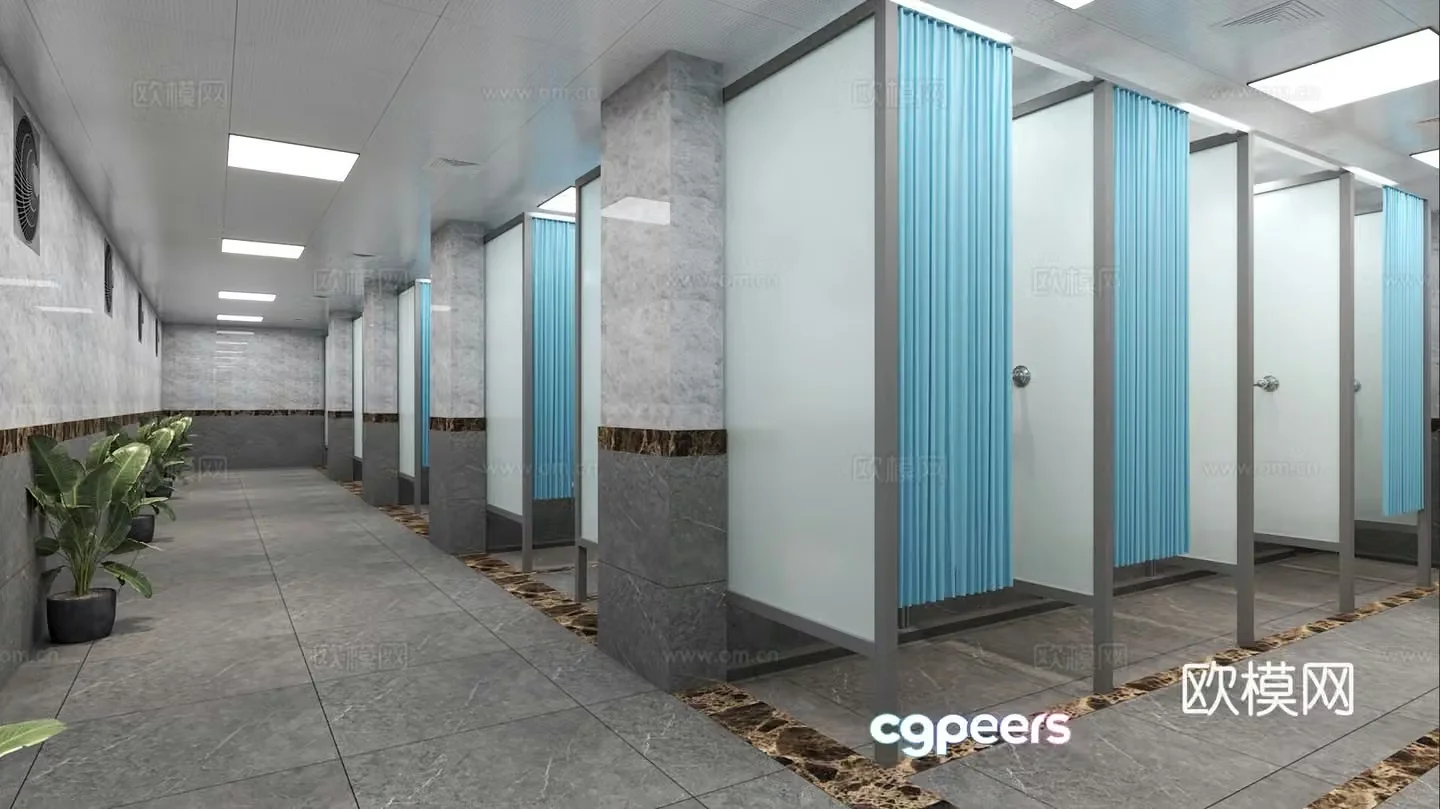 Modern bath center 3d model