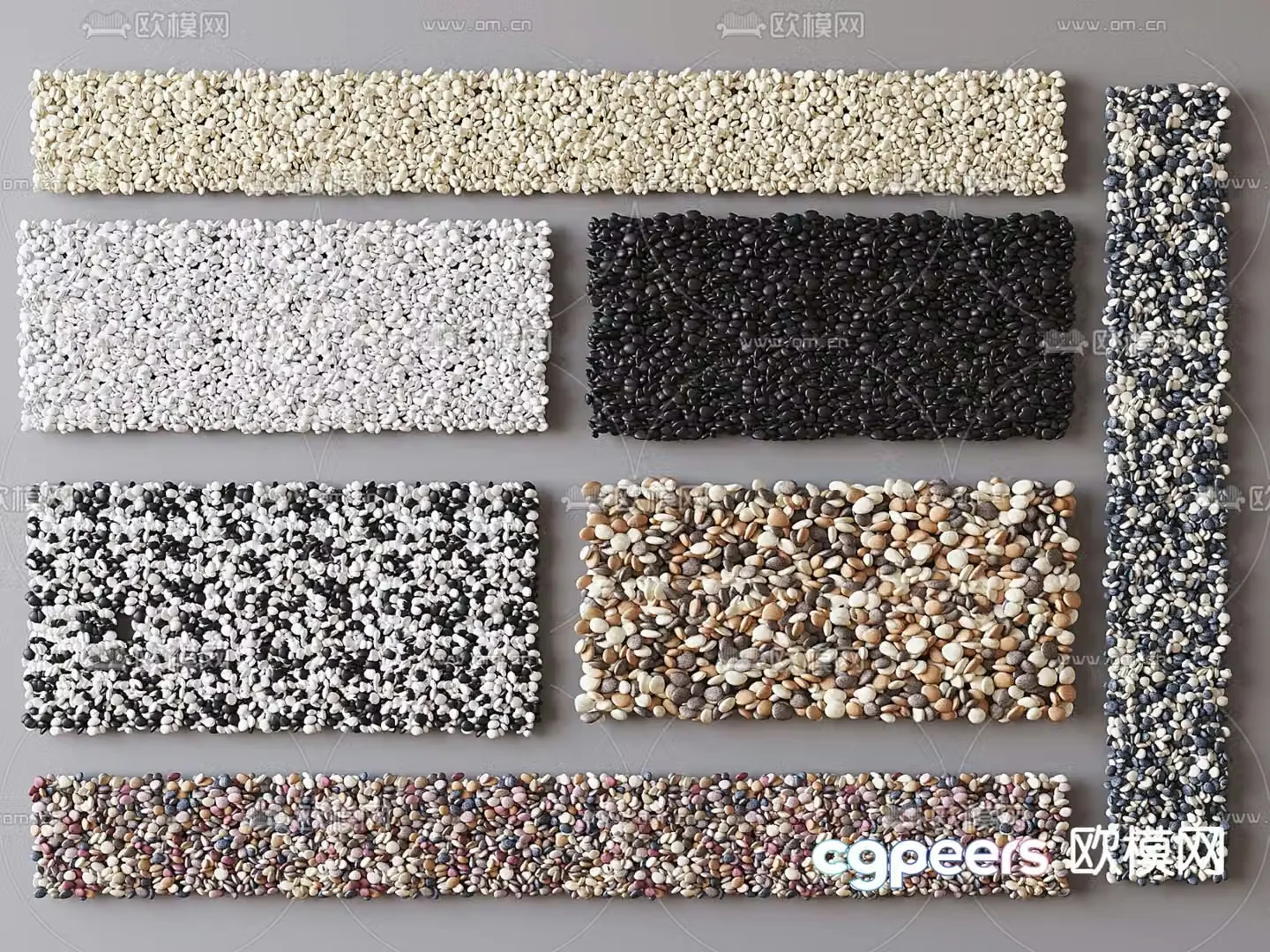 pebbles pebbles washed stone gravel stone 3d model