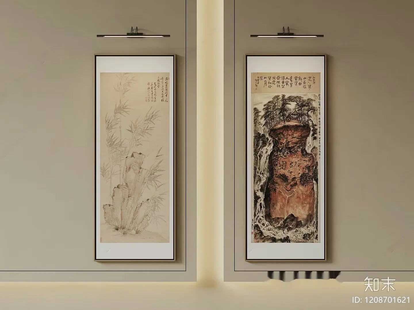 Traditional Chinese Artwork 3D Model – 5052 – VRAY Render