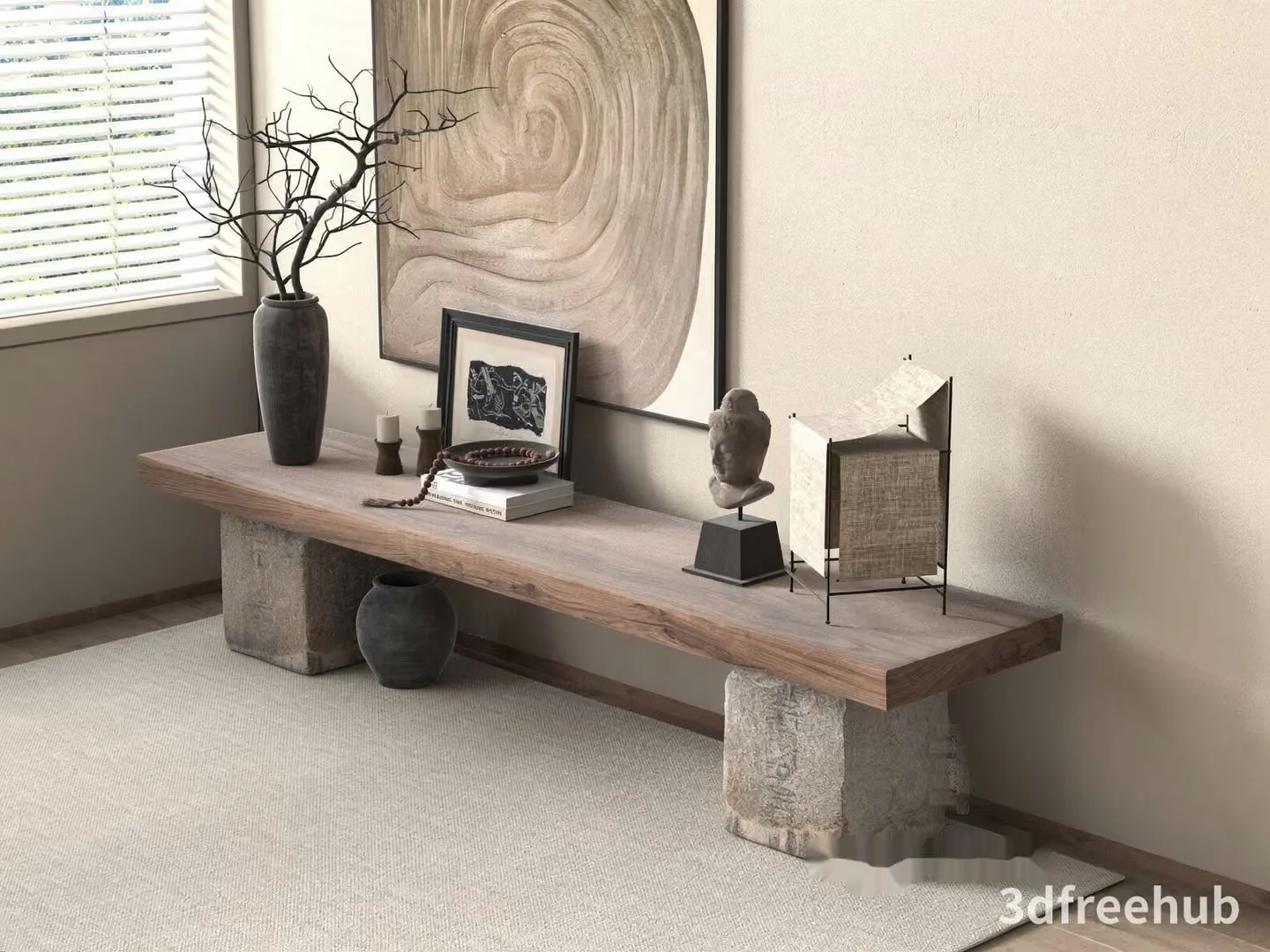 Modern Living Room 3D Model – 19298 – VRAY Render