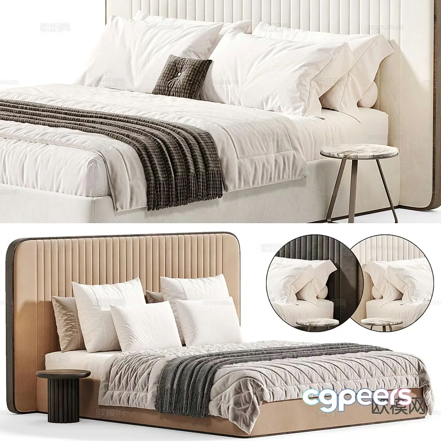 4house Italian double bed 3d model