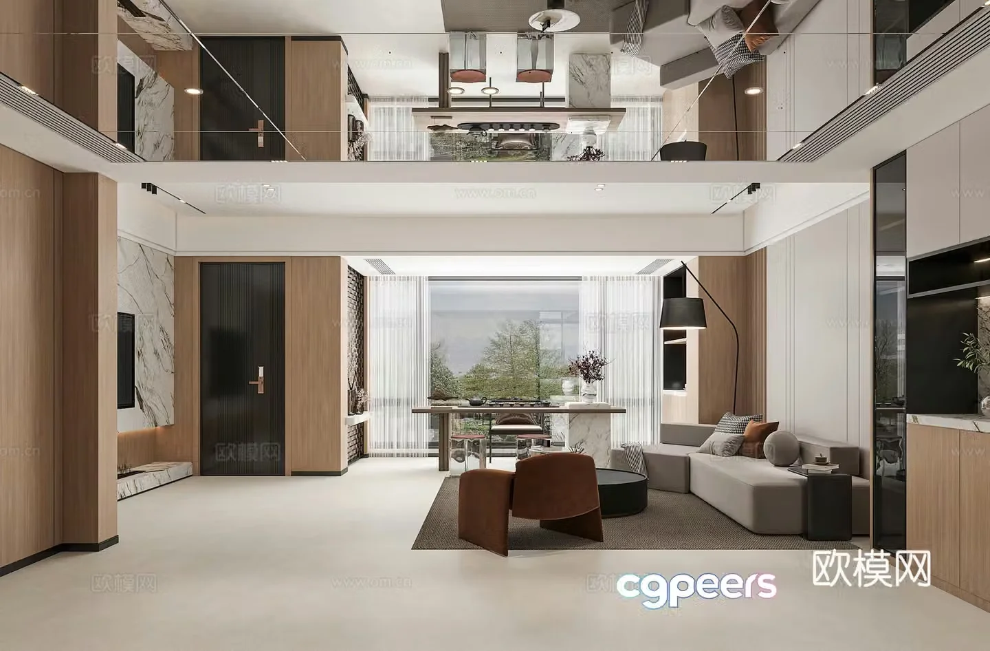 Modern living room 3d model