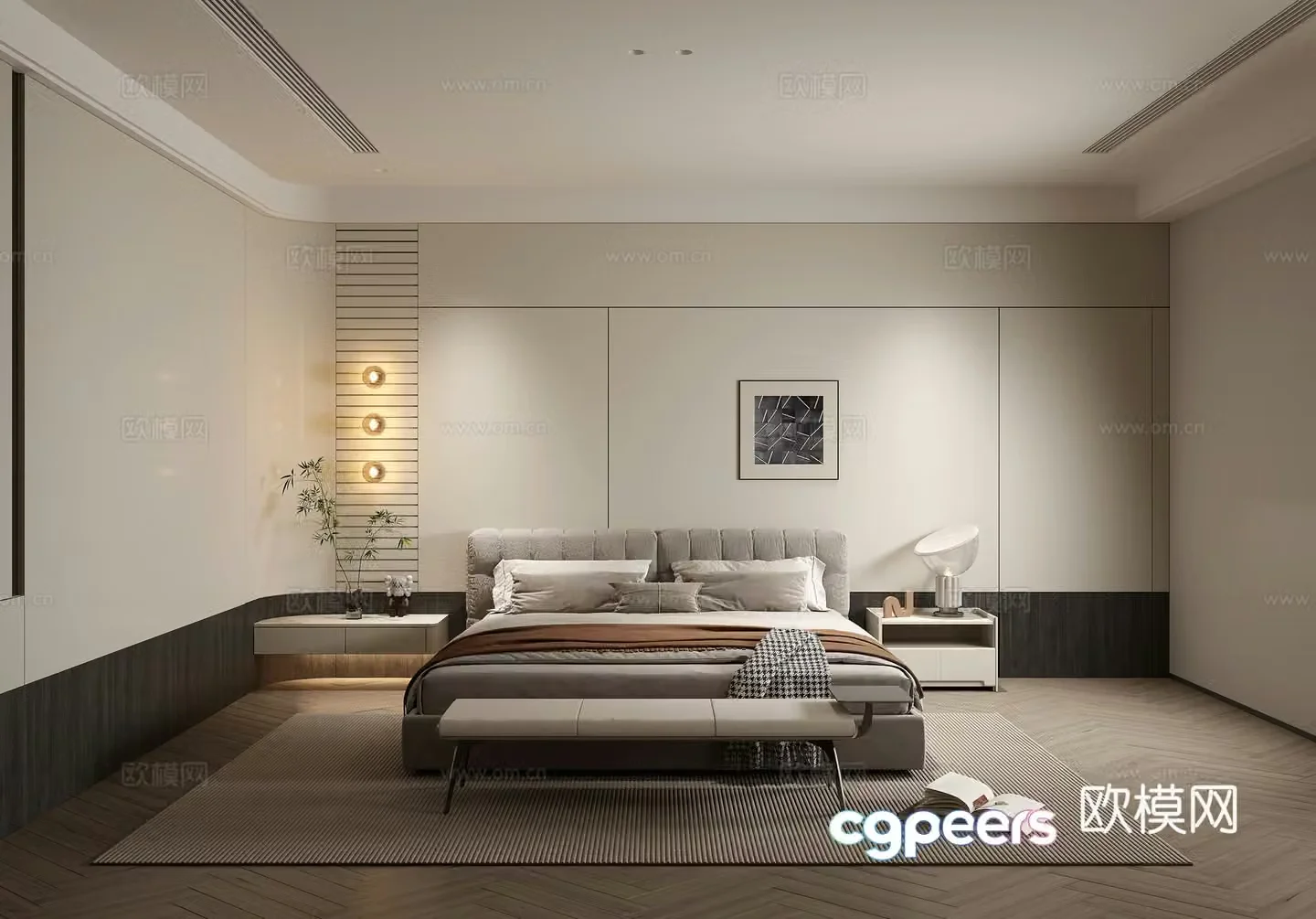 Modern bedroom 3d model