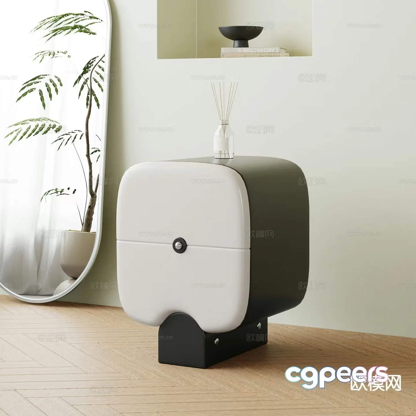 Modern bedside table 3d model