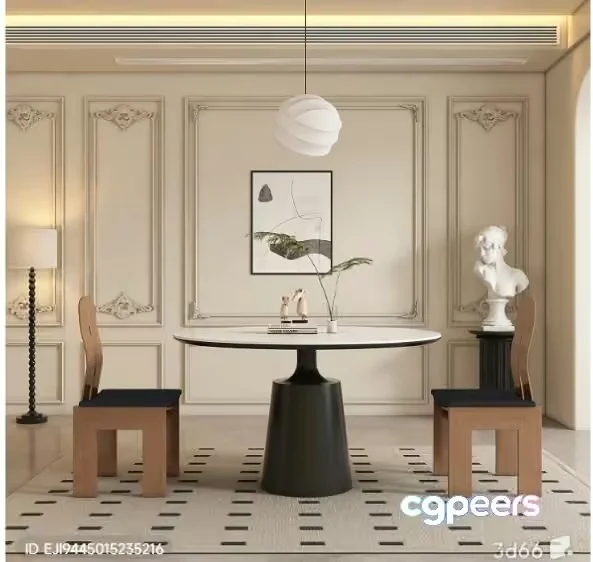 Modern Dining Room 3D Model – 13006 – VRAY Render