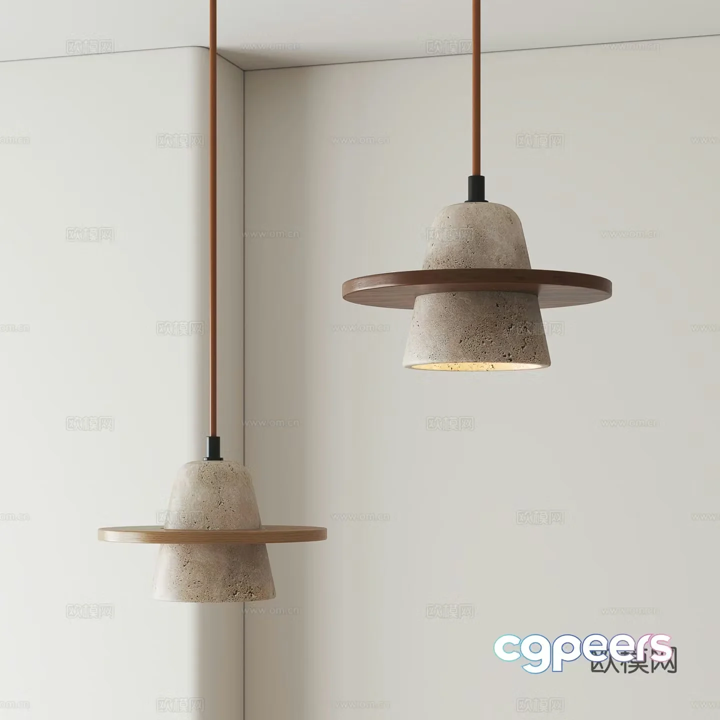 Wasabi Fenghuang Cave Stone Chandelier 3D Model
