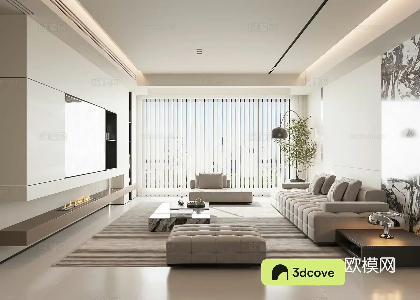 Modern minimalist living room