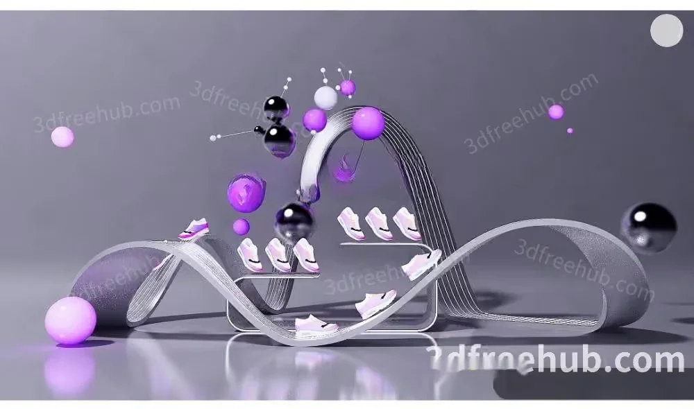 Abstract 3D Artwork 3D Model – 18575 – VRAY Render