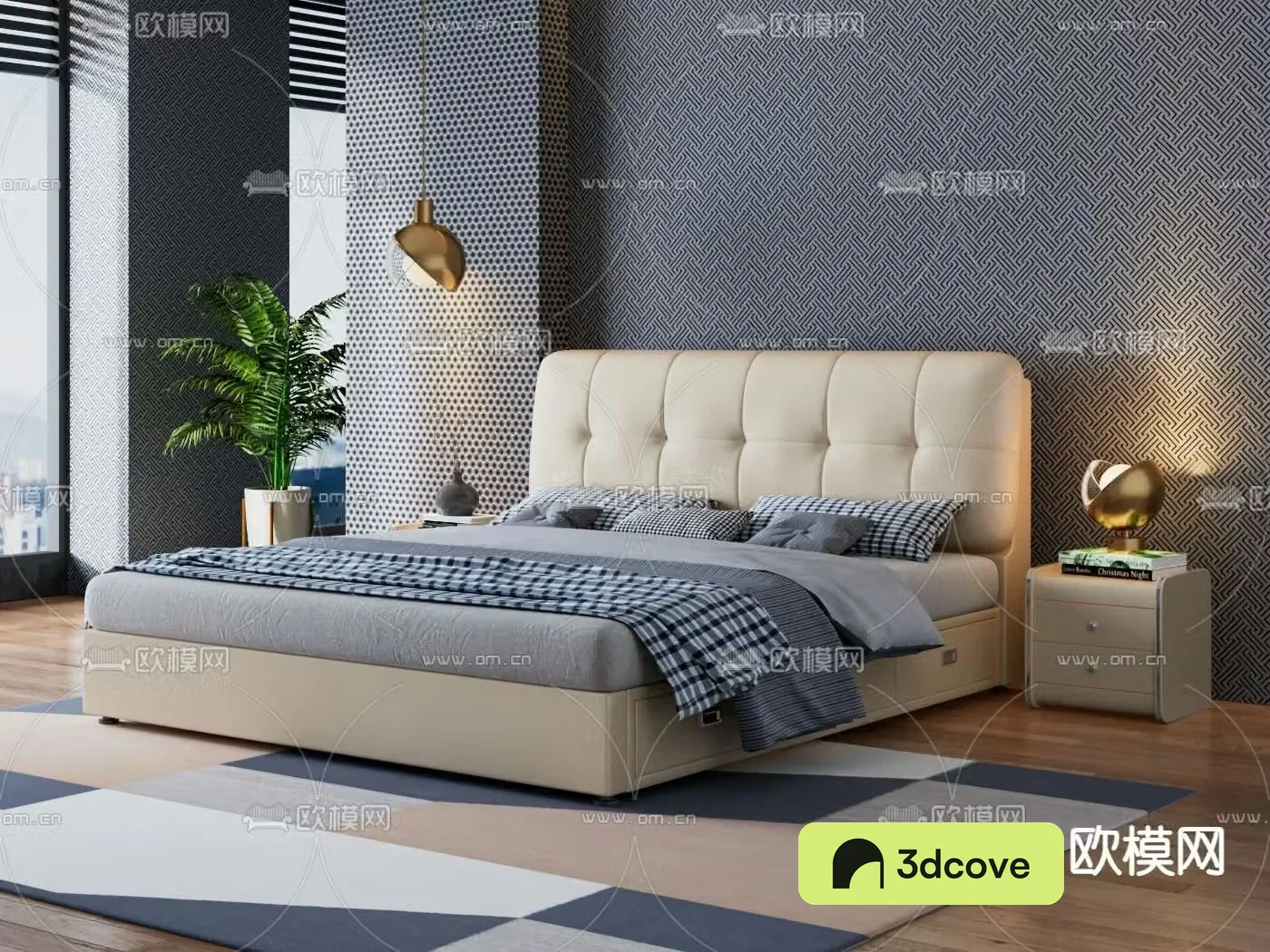 Modern double bed
